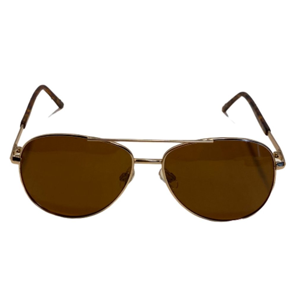 Womens Gold Color Aviator Sunglasses
